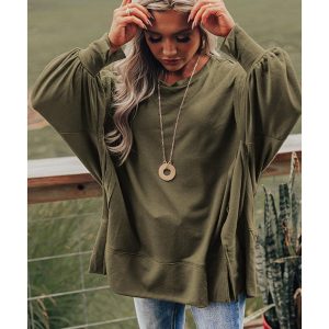 Azura Exchange Oversized Patchwork Drop Shoulder Top