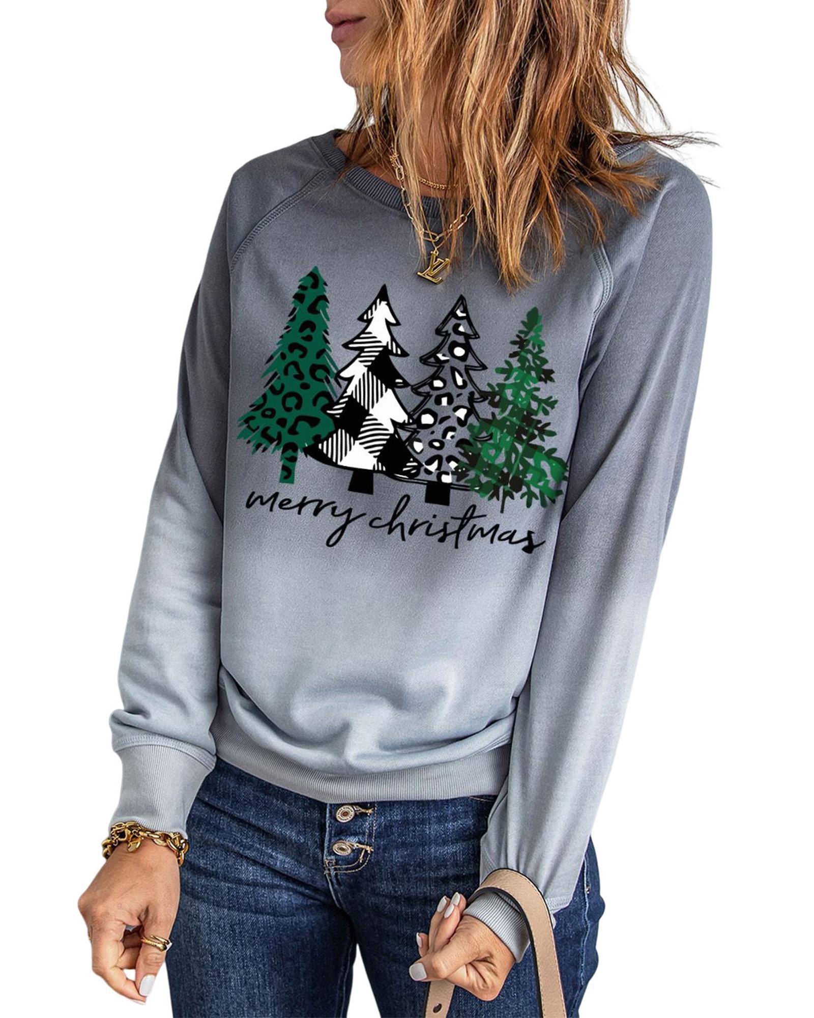 Azura Exchange Merry Christmas Tree Graphic Sweatshirt - Image 4