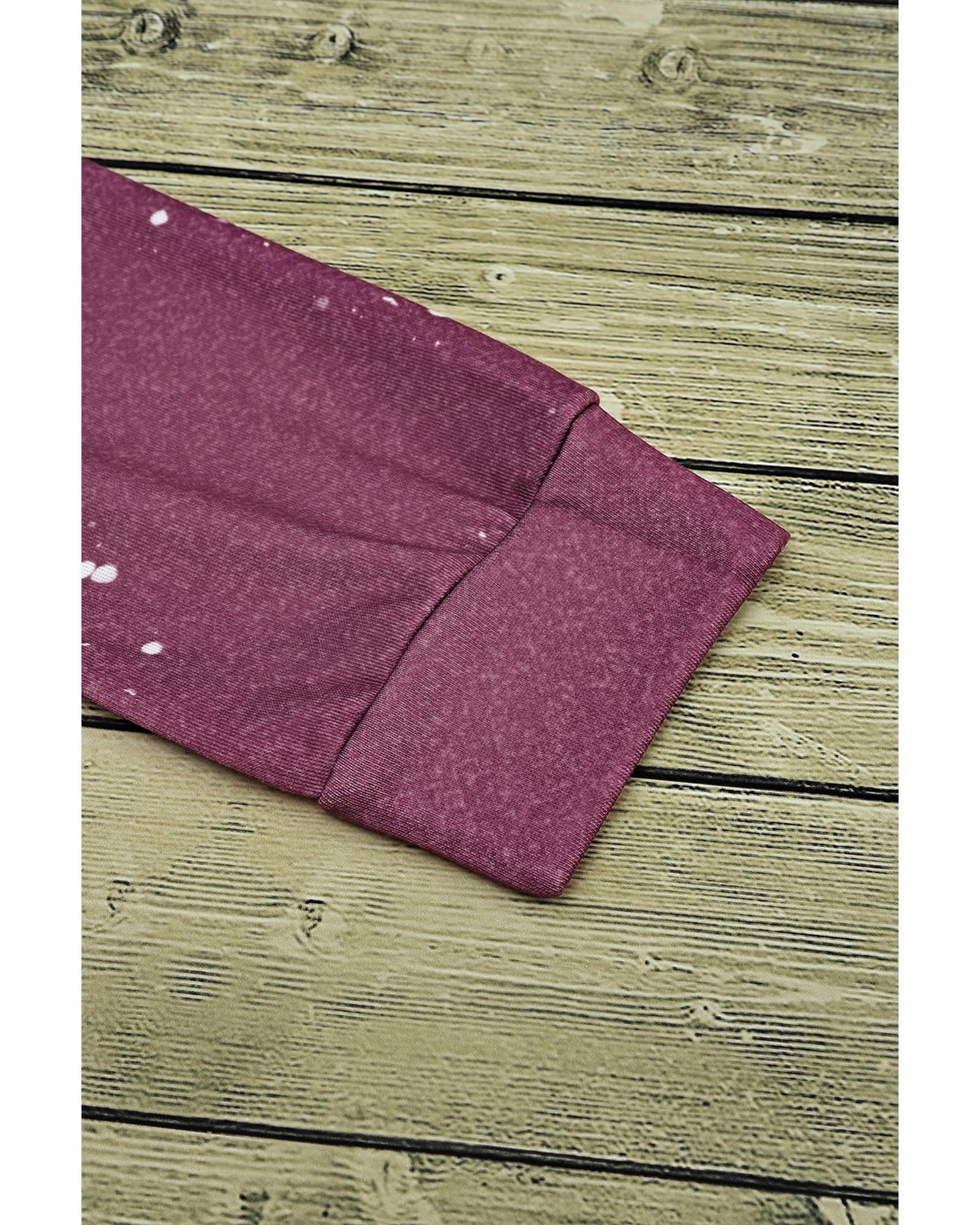 Leopard Tie Dye Print Kangaroo Pocket Pullover Hoodie - Image 6