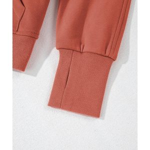 Flamingo Fleece Lined Zip Up Stand Collar Thumbhole Sleeve Sweatshirt