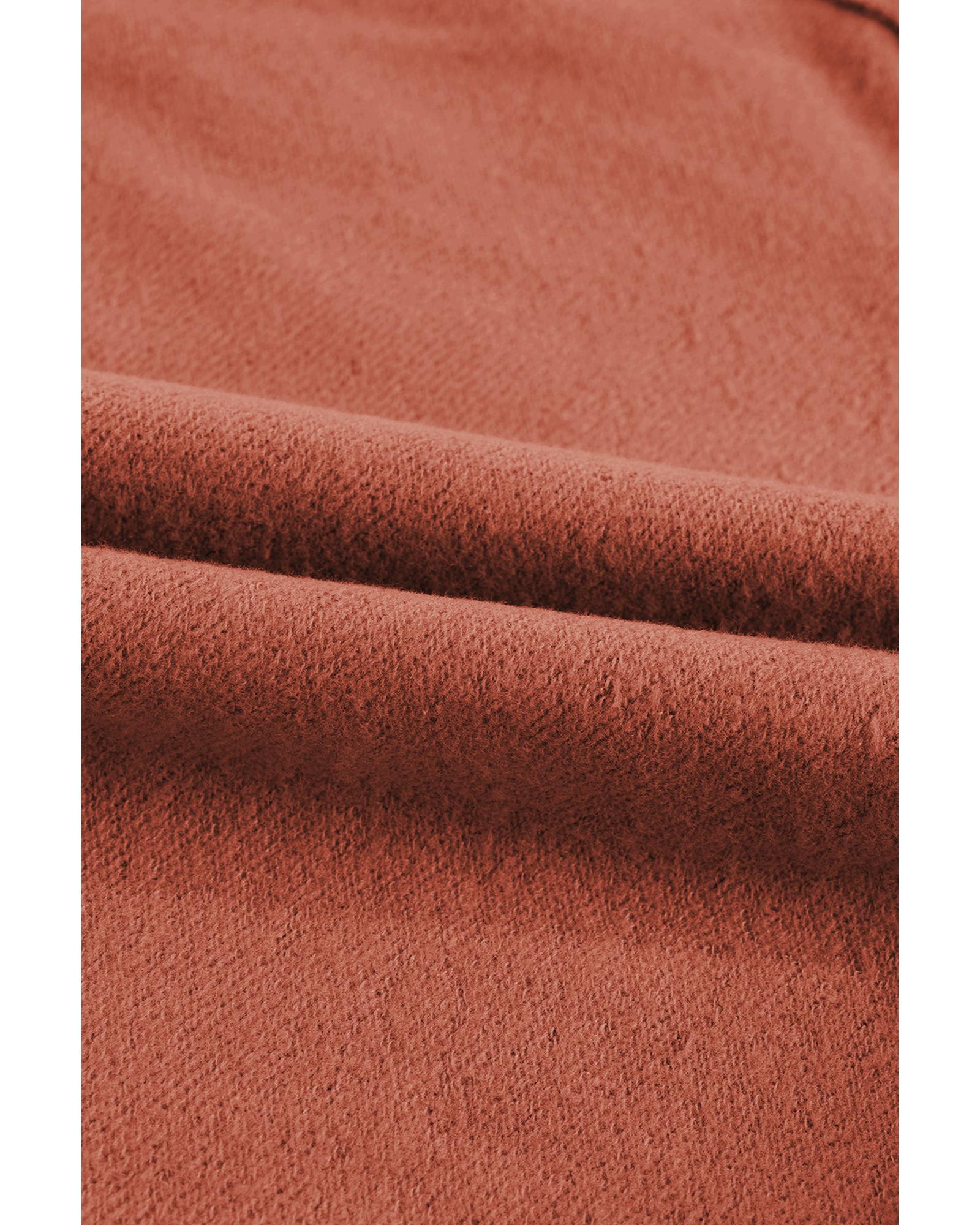 Flamingo Fleece Lined Zip Up Stand Collar Thumbhole Sleeve Sweatshirt - Image 6