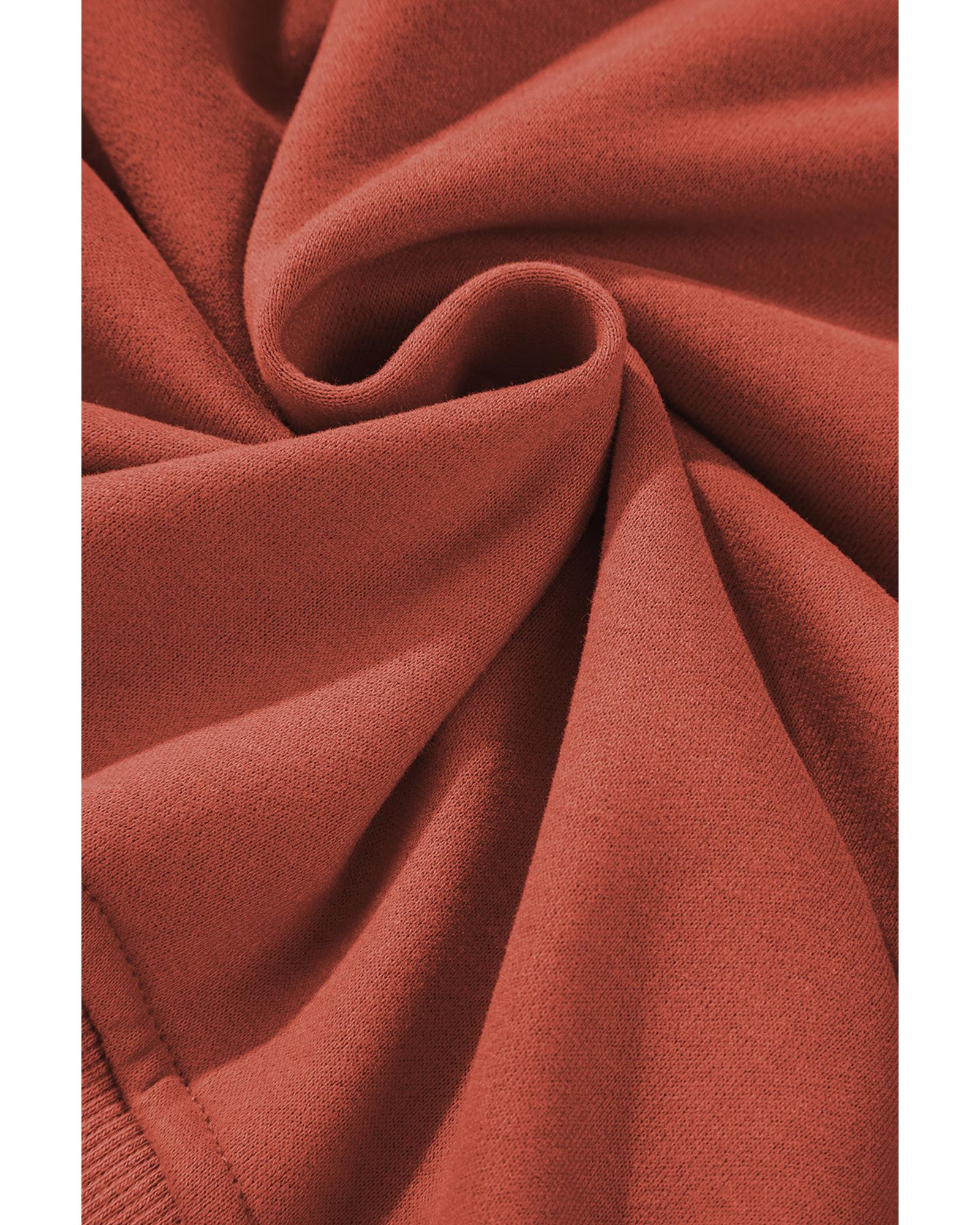 Flamingo Fleece Lined Zip Up Stand Collar Thumbhole Sleeve Sweatshirt - Image 8