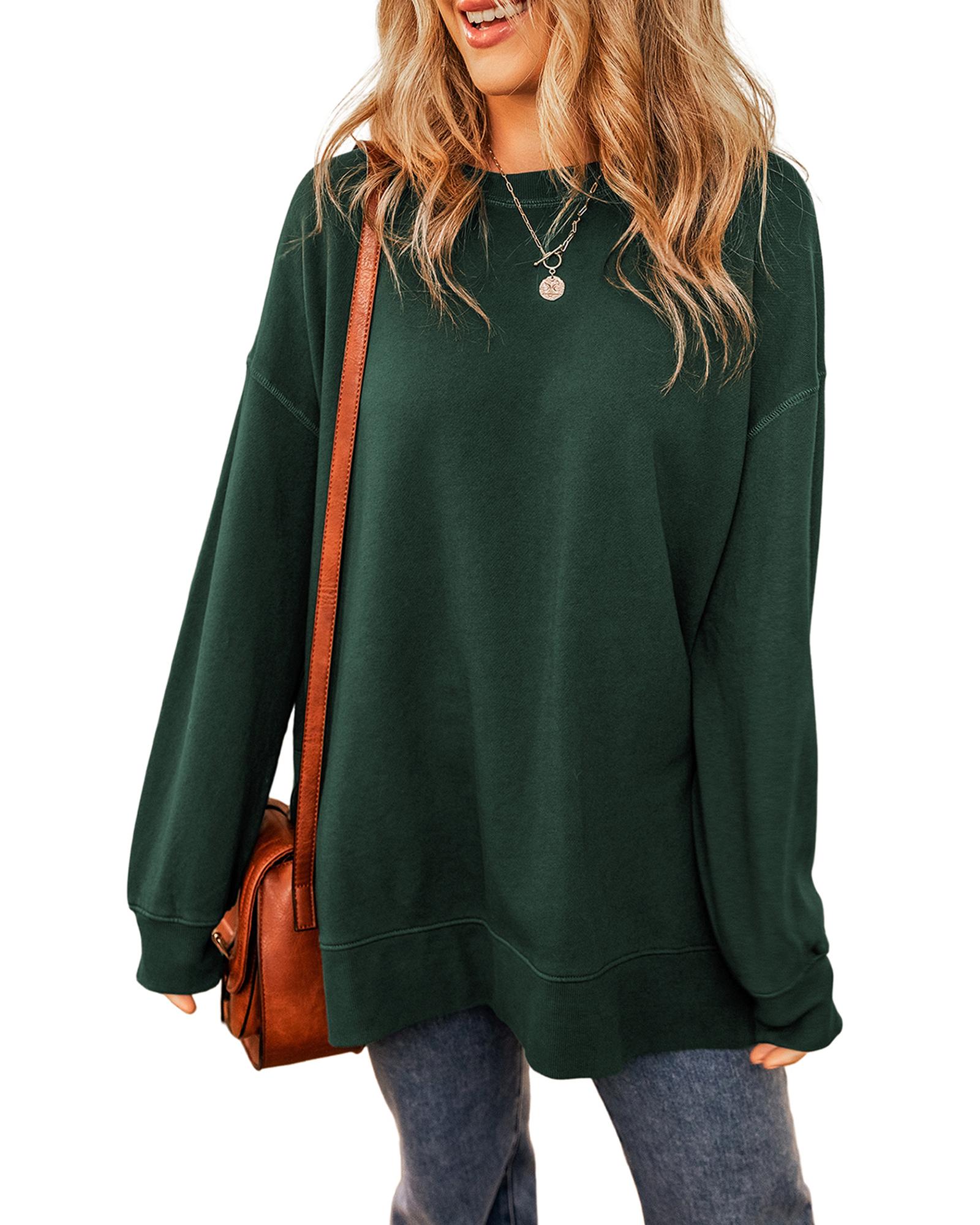 Duffel Oversized Drop Shoulder Split Hem Sweatshirt - Image 2