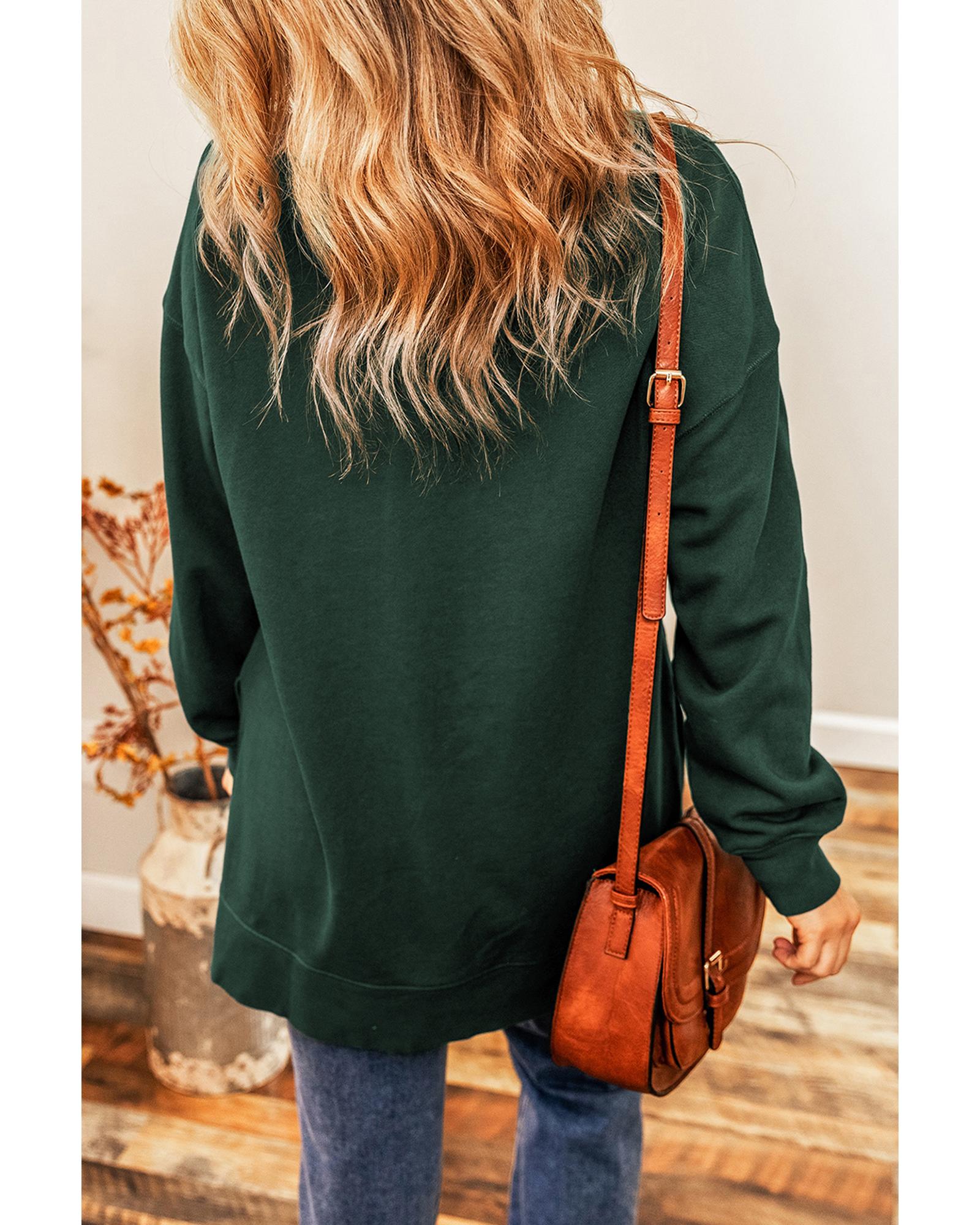 Duffel Oversized Drop Shoulder Split Hem Sweatshirt - Image 5