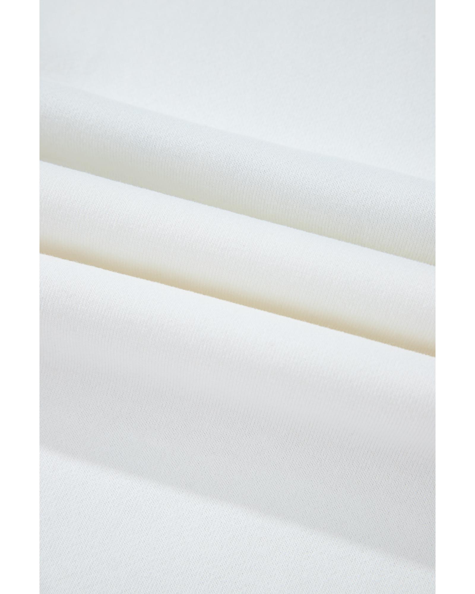 White MERRY Graphic Pullover Sweatshirt - Image 6