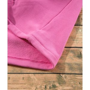 Bonbon Fleece Lined Half Zipper Kangaroo Pockets Loose Hoodie