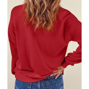 Red Puff XOXO Print Valentines Heart Sweatshirt