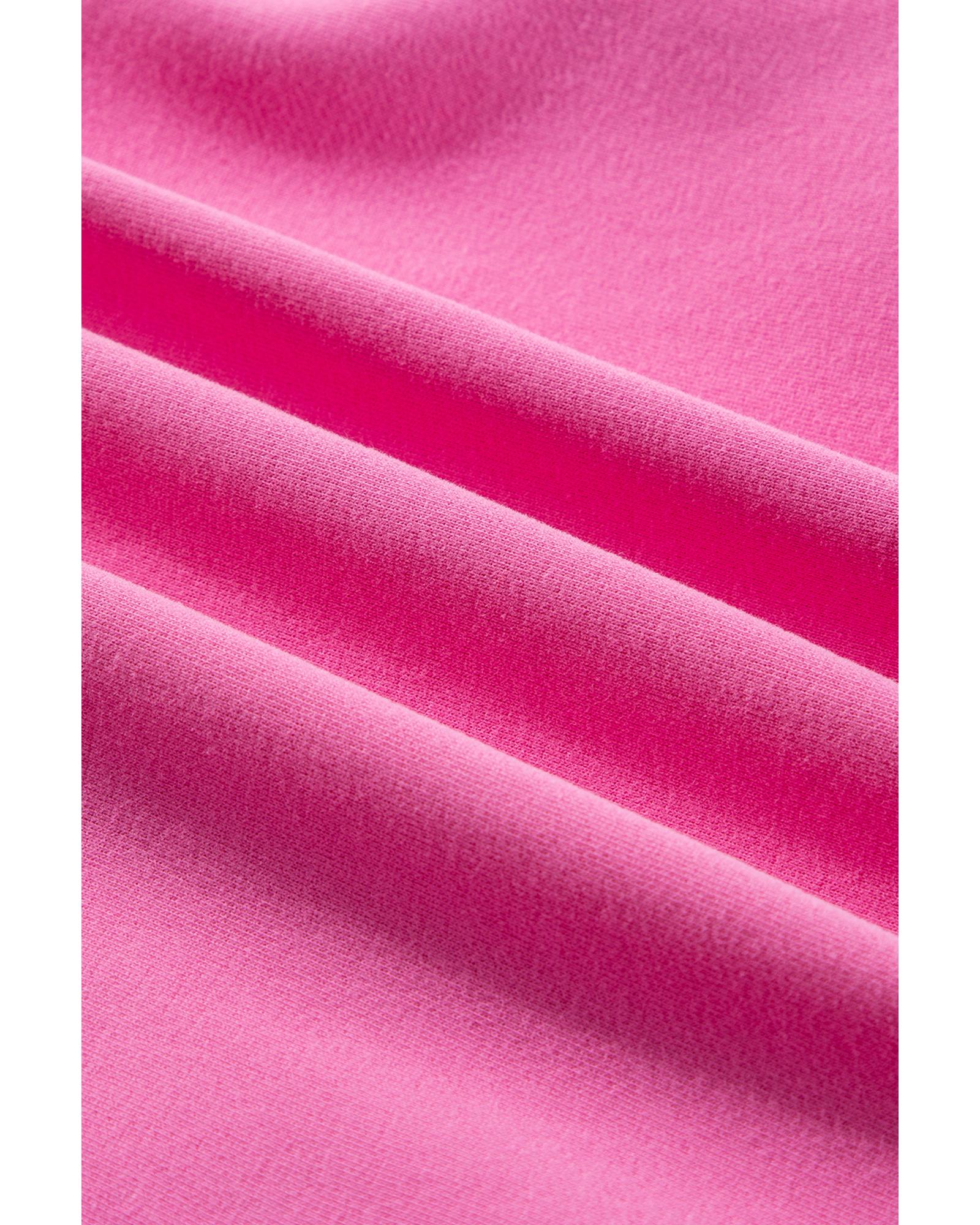 Bonbon Solid Fleece Lined Drop Shoulder High Low Sweatshirt - Image 4