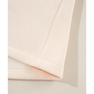 Apricot Drawstring Turtleneck Dolman Sleeve Sweatshirt