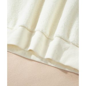 Beige Sherpa HOWDY Patched Pullover Sweatshirt