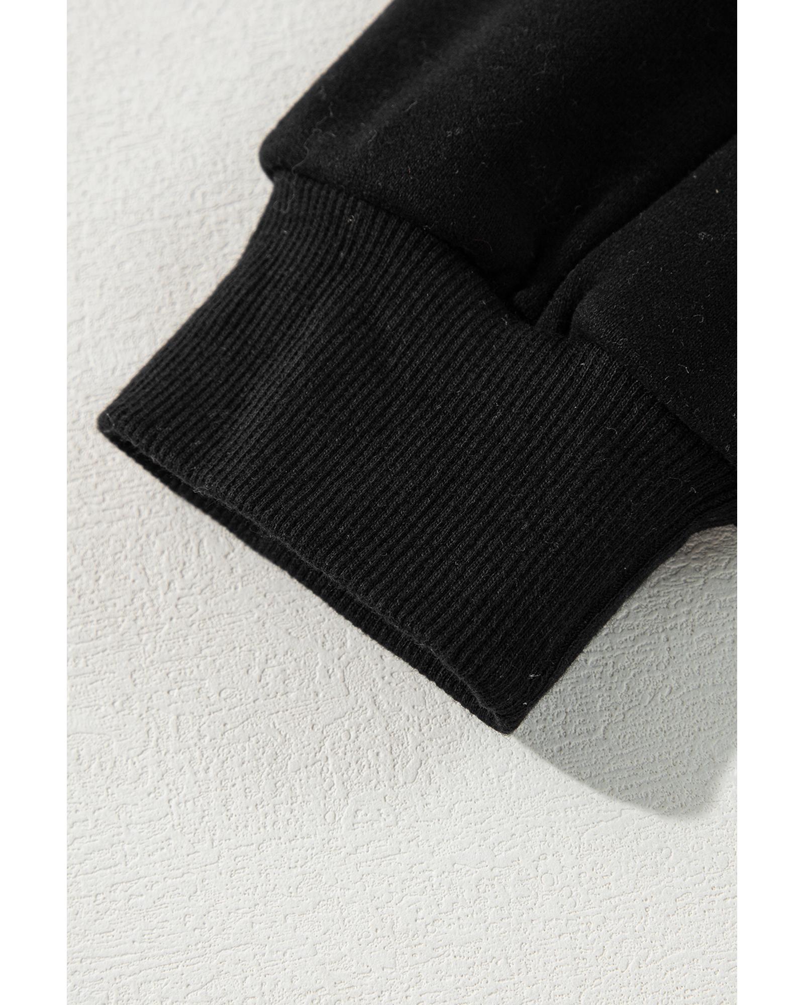 Gray Two Tone Patchwork Drop Shoulder Pullover Sweatshirt - Image 2