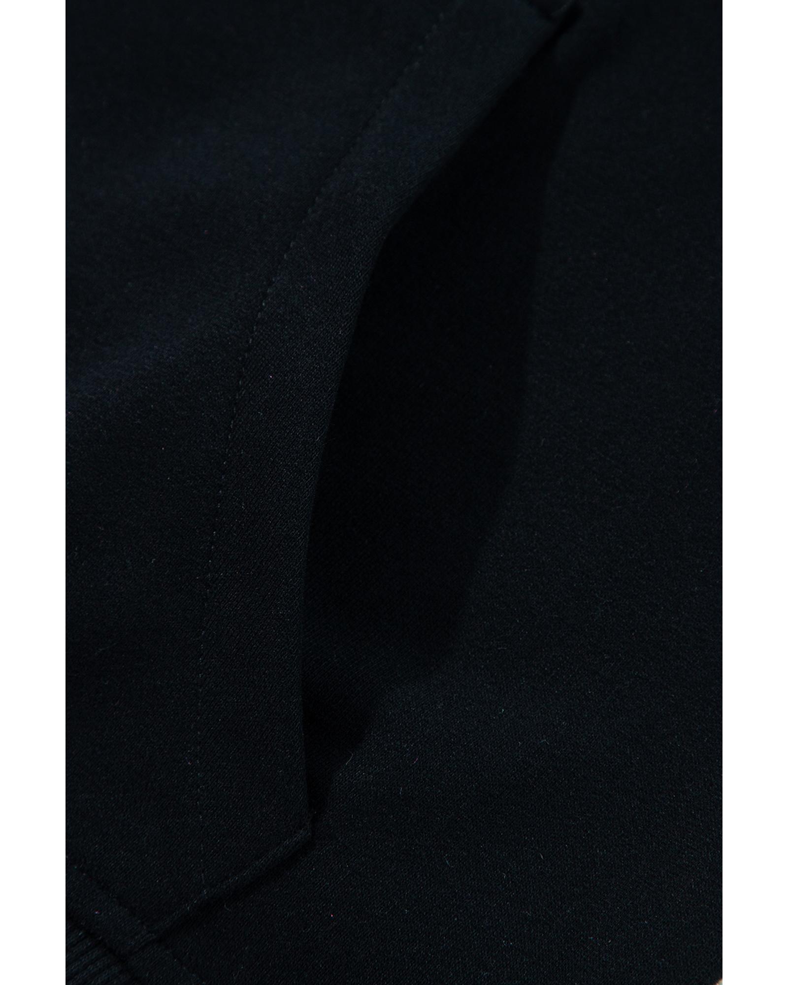 Black Quarter Zip Stand Neck Kangaroo Pocket Sweatshirt - Image 2