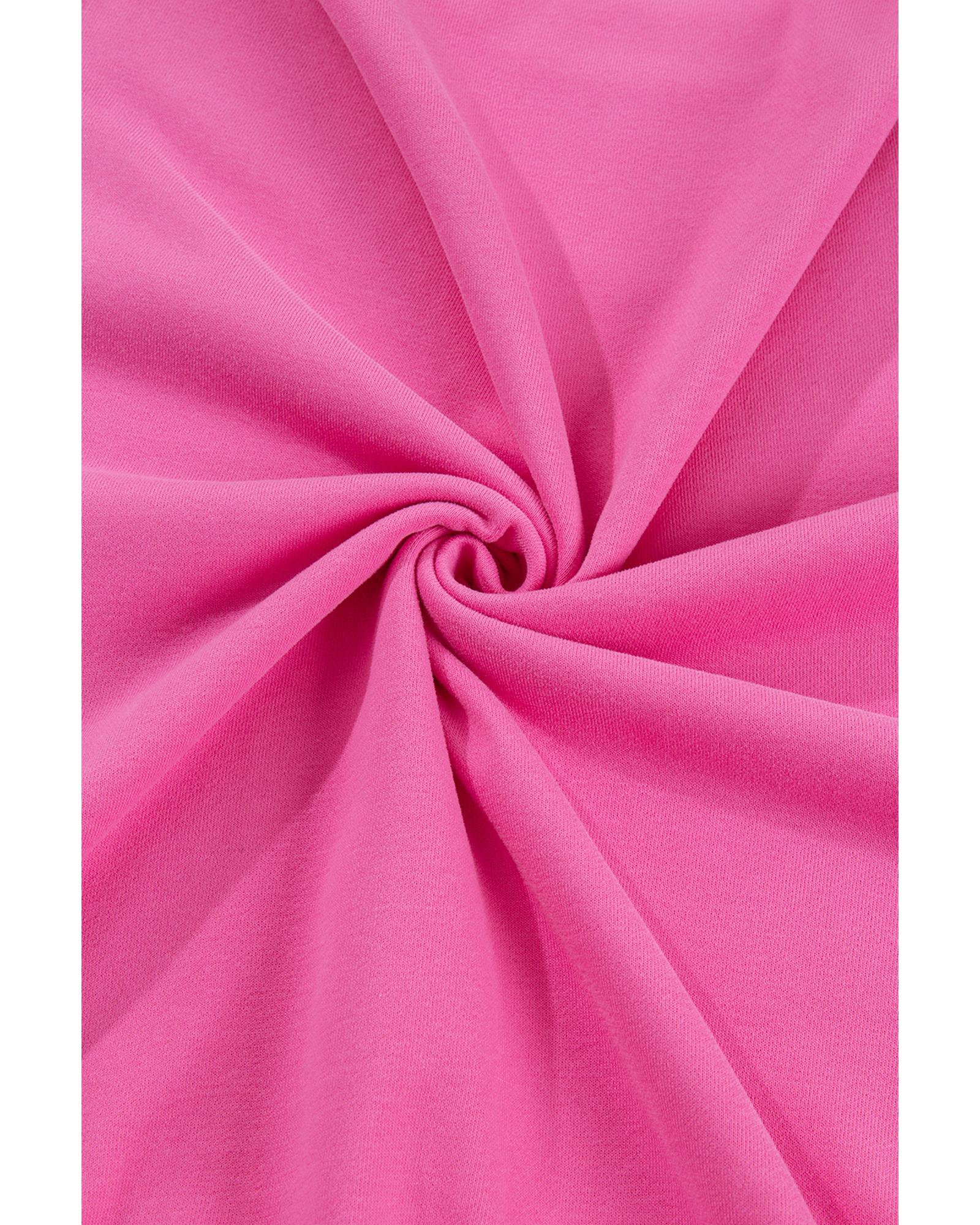 Bonbon Plain Drop Shoulder Crewneck Pullover Sweatshirt - Image 3