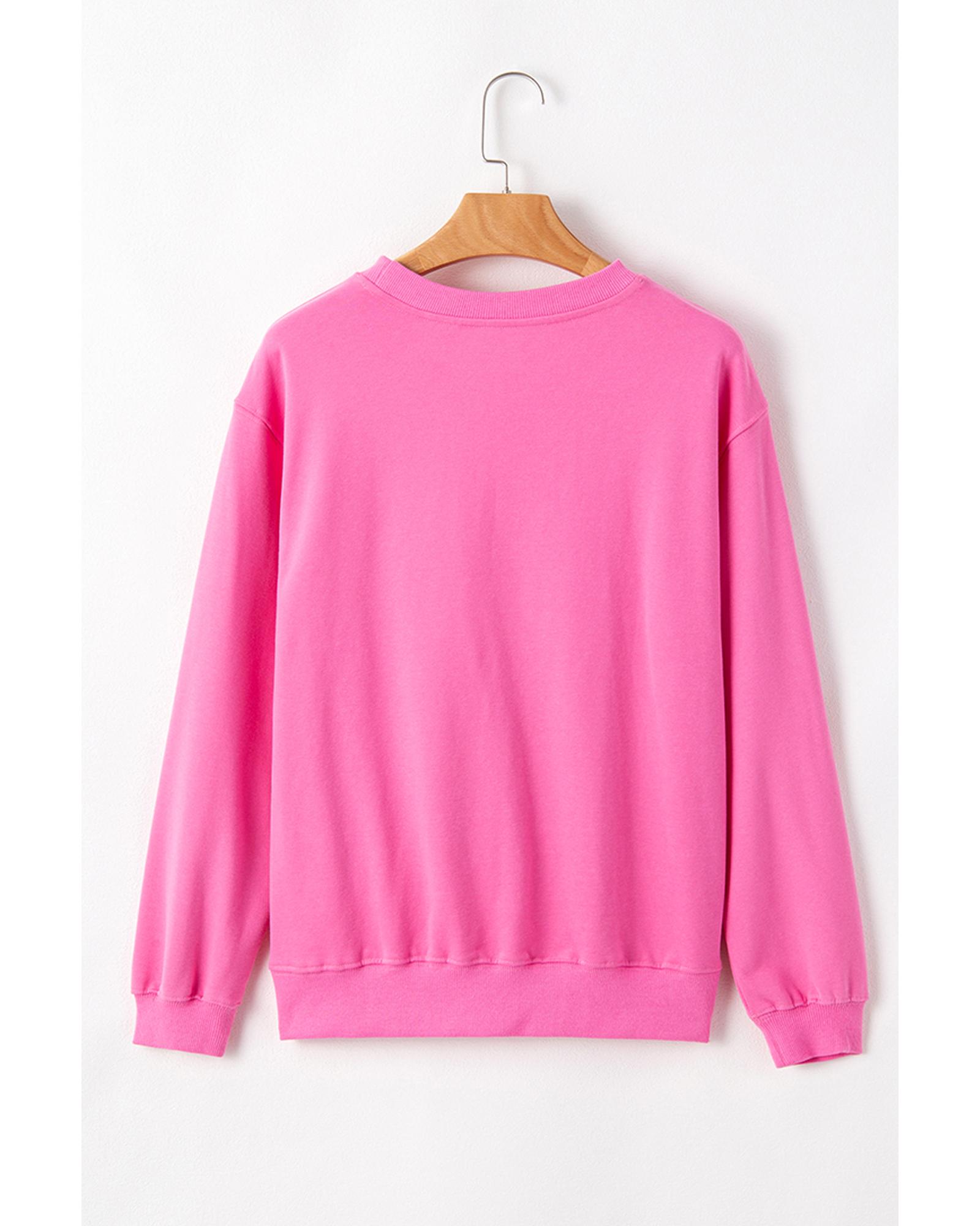 Bonbon Plain Drop Shoulder Crewneck Pullover Sweatshirt - Image 4