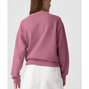 Valerian Plain Drop Shoulder Crewneck Pullover Sweatshirt