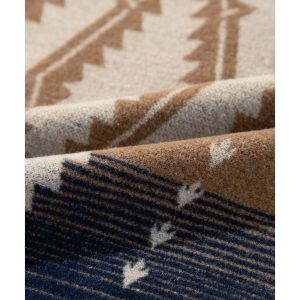 Brown Western Aztec Collared Button-up Sweatshirt