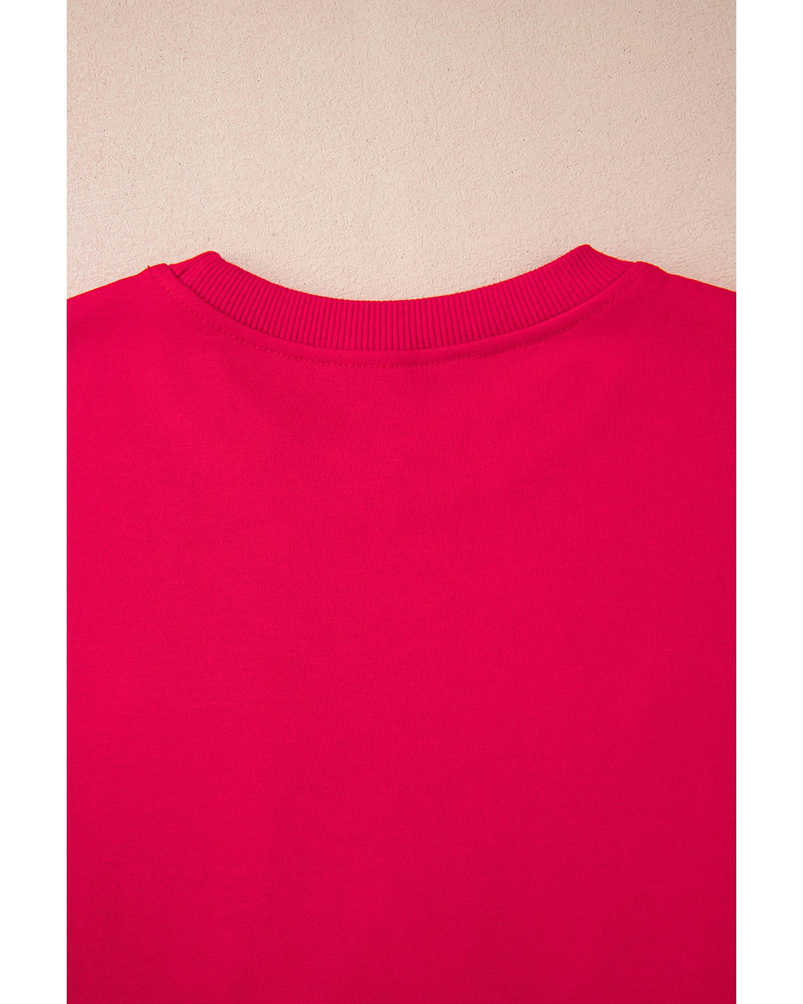 Fiery Red Christmas Santa Baby Tinsel Graphic Sweatshirt - Image 6