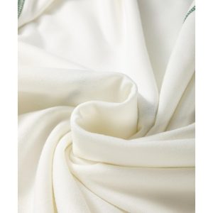 White Stripe Colorblock Sleeve Exposed Seam Fake-2-Piece Sweatshirt