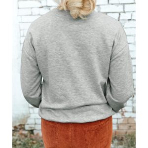 Gray Disco Ball Bowknot Pumpkin Graphic Crewneck Sweatshirt