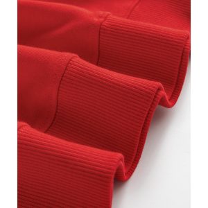 Red Heat Transfer HOLLY JOLLY Printing Christmas Pullover Sweatshirt