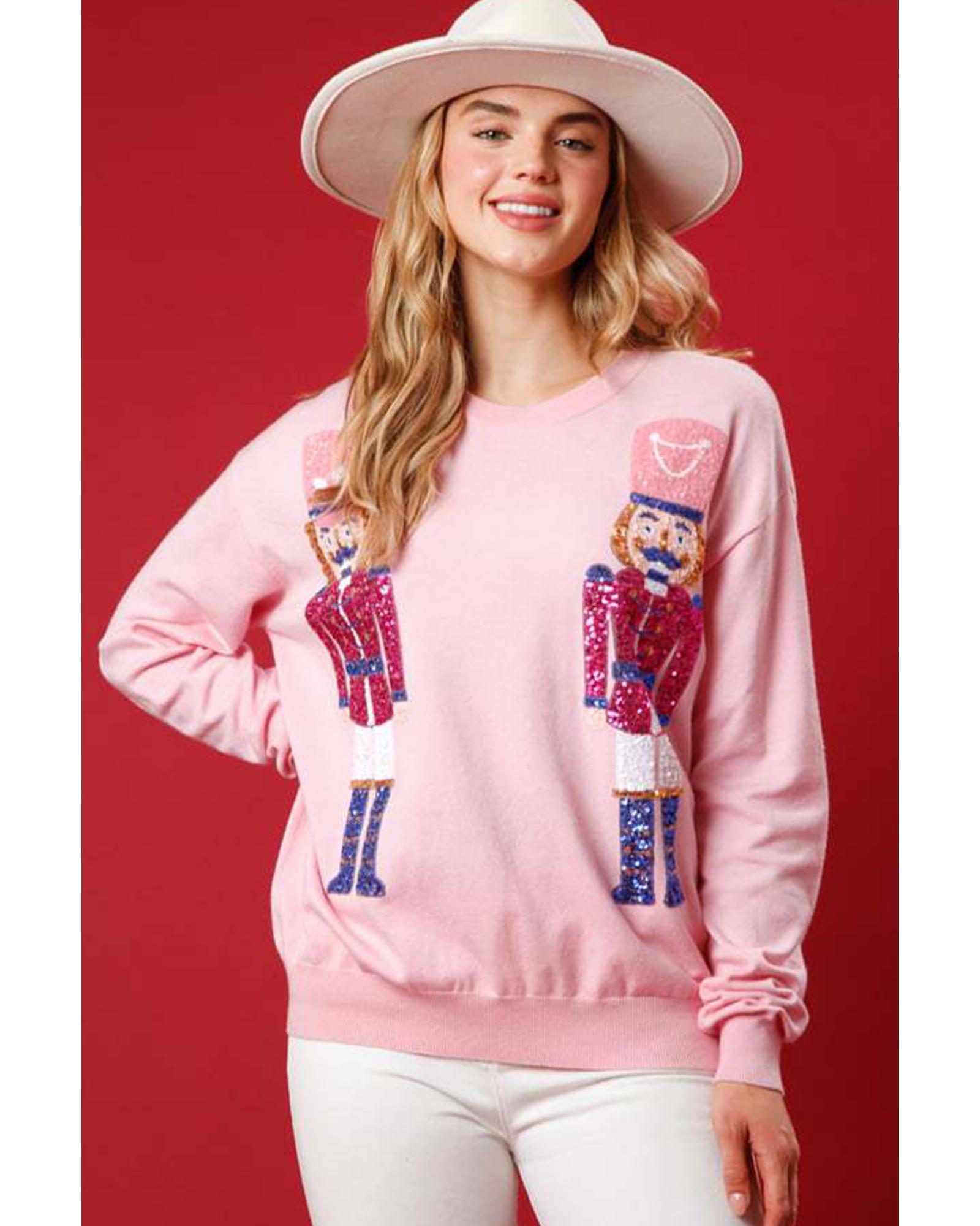 Pink Nutcracker Christmas Crew Neck Sweatshirt - Image 8