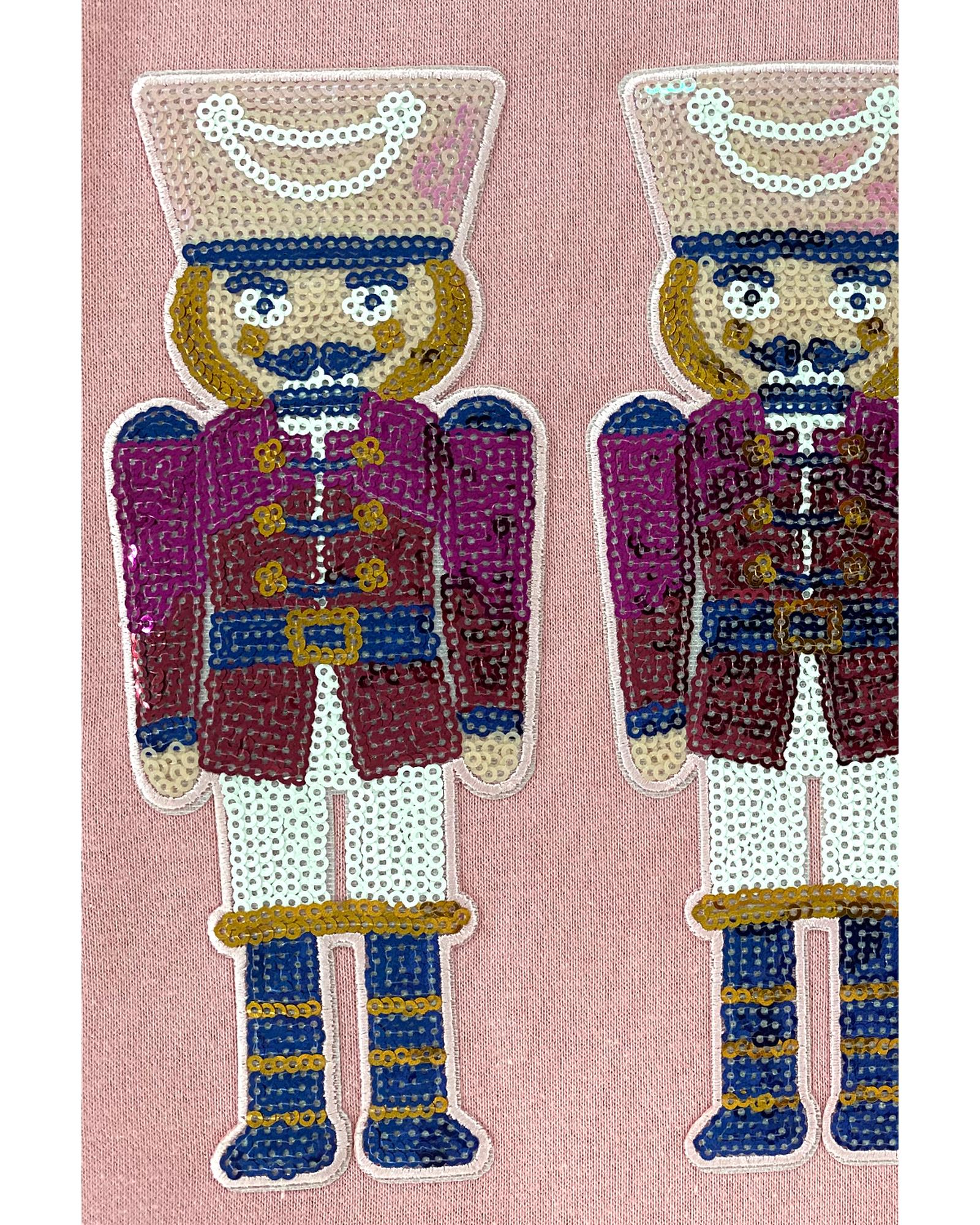 Pink Christmas Nutcracker Graphic Pullover Sweatshirt - Image 6