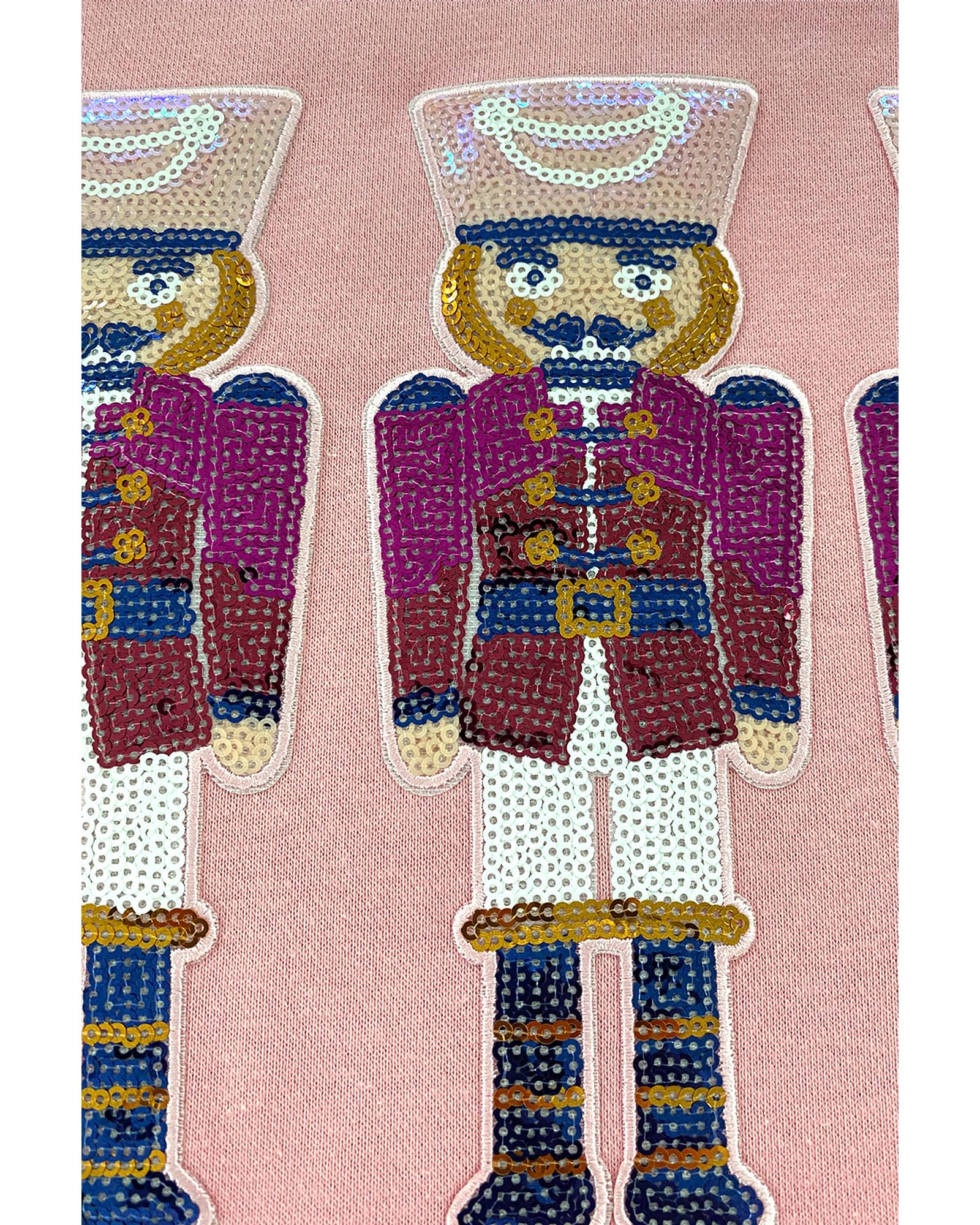 Pink Christmas Nutcracker Graphic Pullover Sweatshirt - Image 7