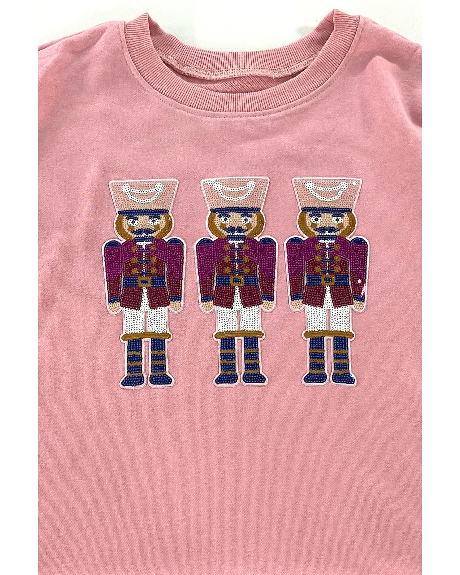 Pink Christmas Nutcracker Graphic Pullover Sweatshirt - Image 8