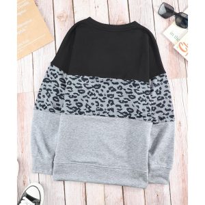 Azura Exchange Contrast Stitching Colorblock Sweatshirt