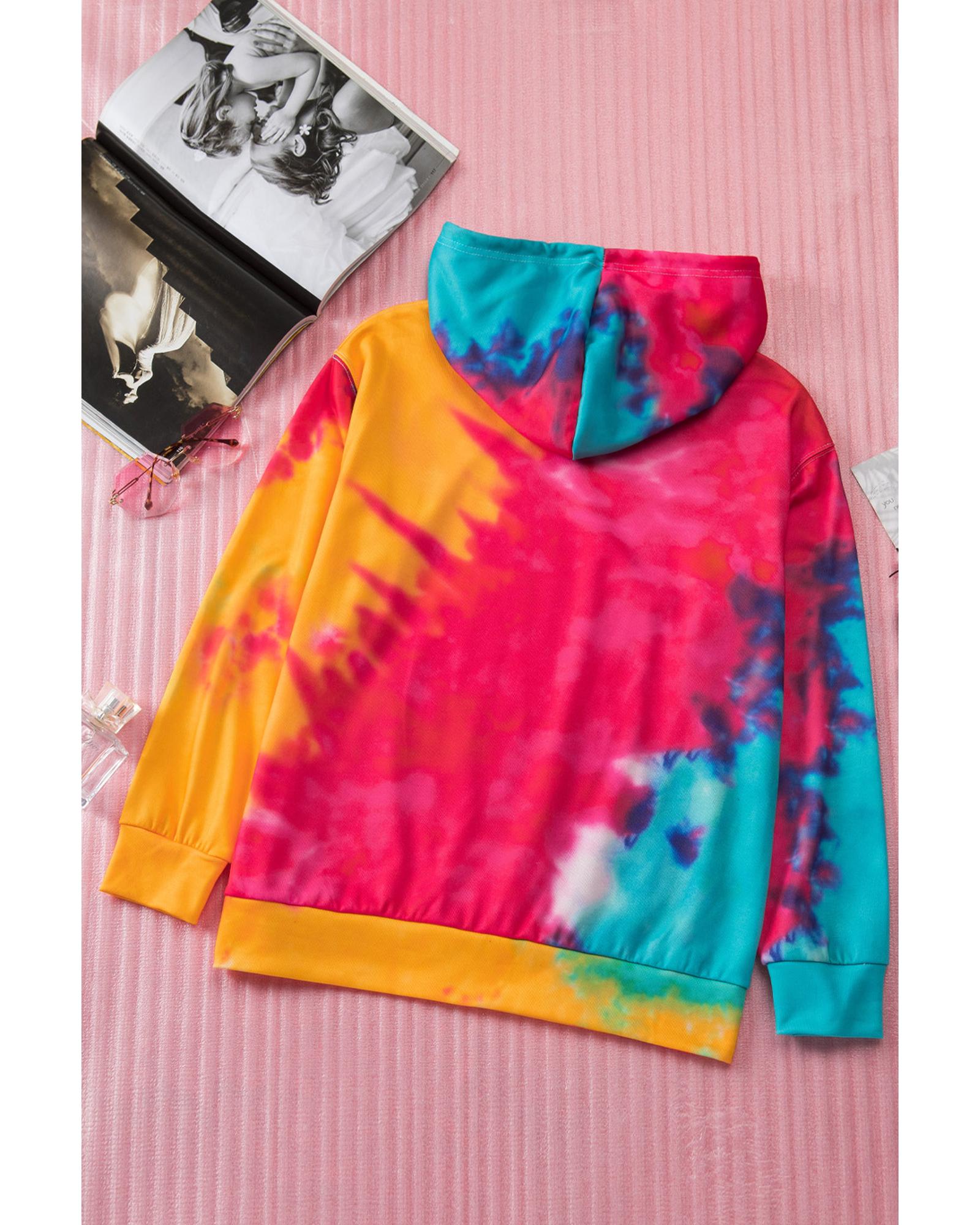 Azura Exchange Not Today Satan Tie Dye Hoodie - 95% Polyester 5% Elastane - Image 8