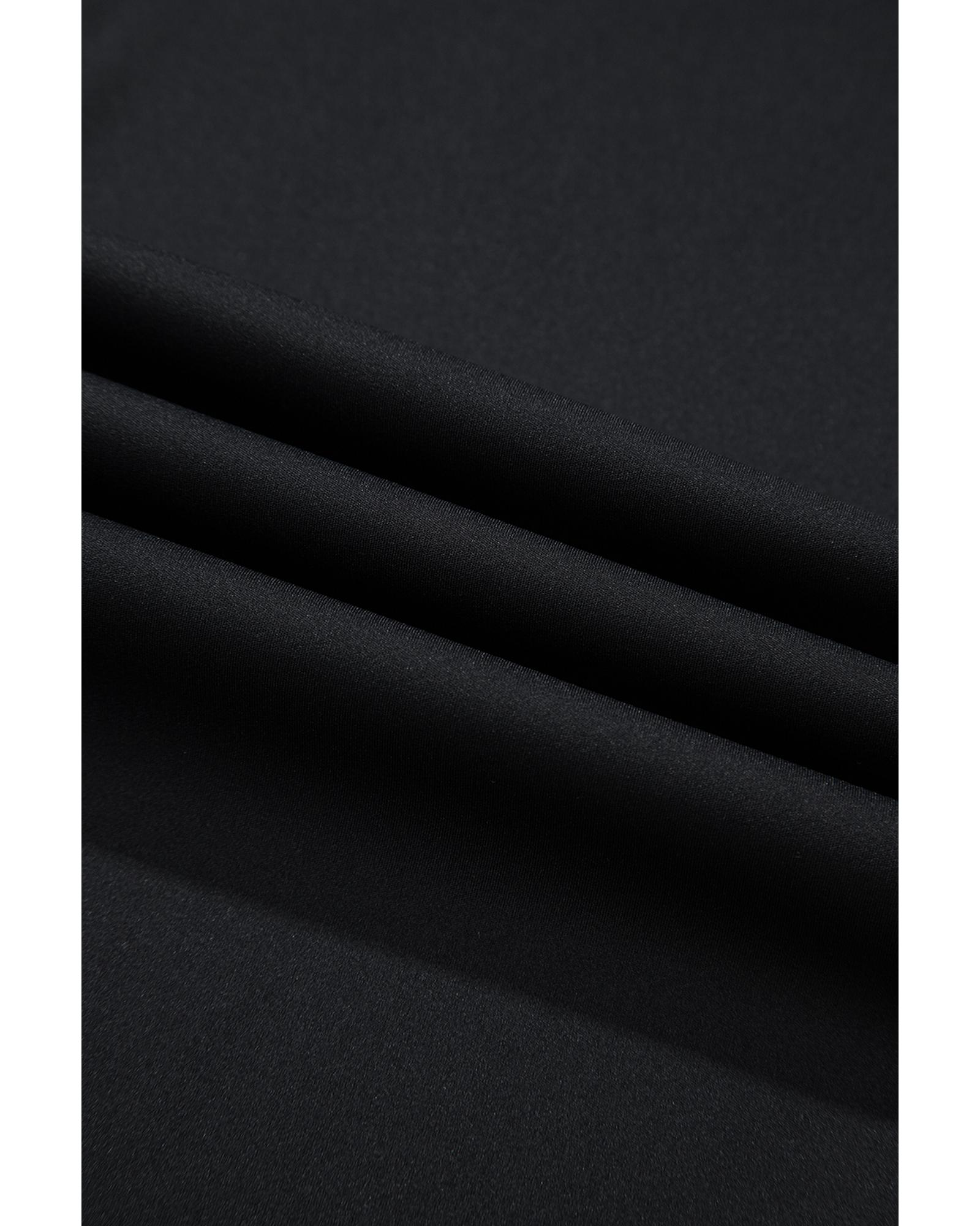 Black V Shape High Waist Flared Leggings