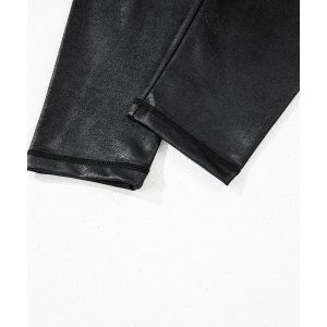 Black V Crossover High Waist Pocketed Leggings