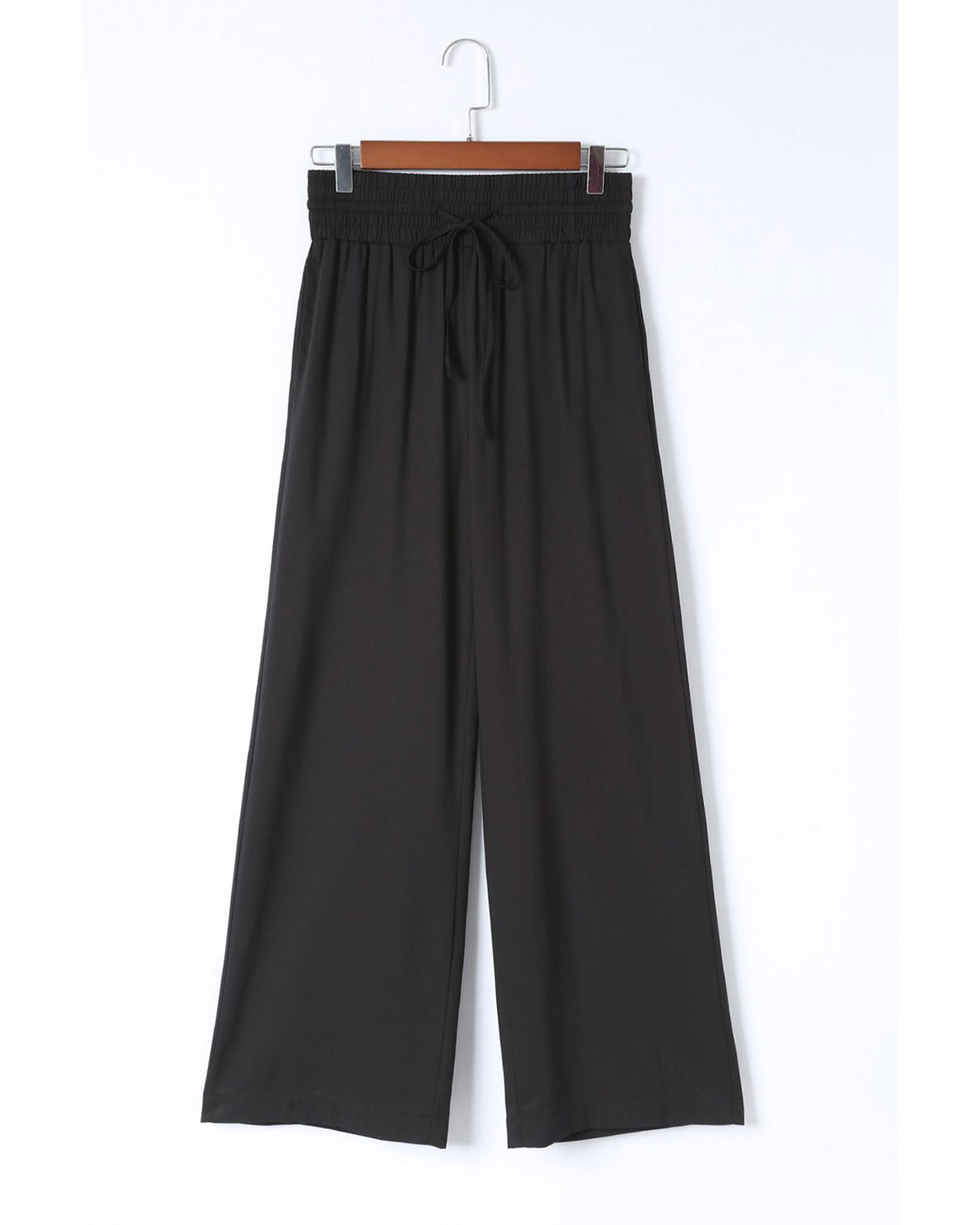 Azura Exchange Casual Wide Leg Pants with Drawstring Elastic Waist - Image 4